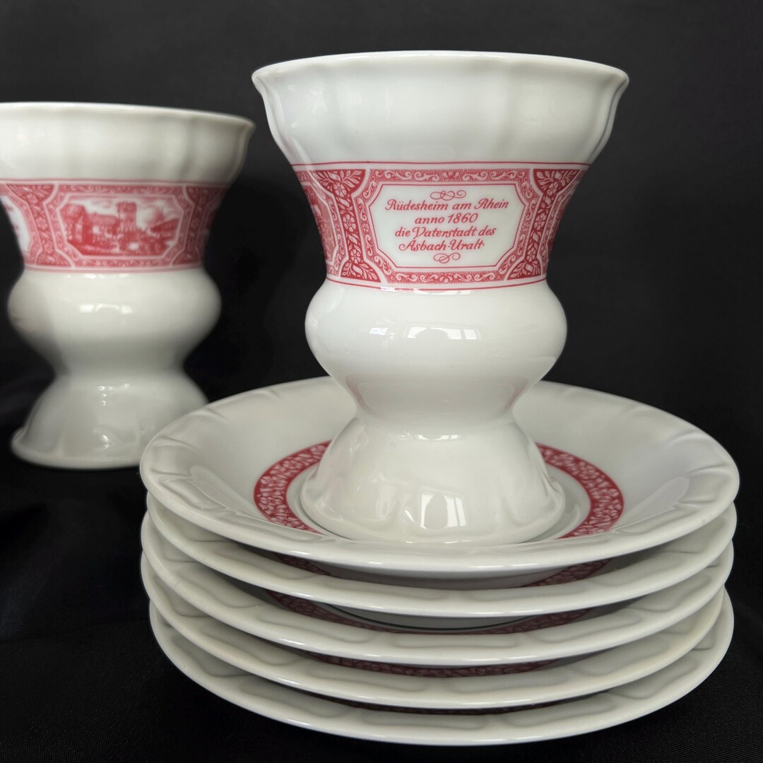 Vintage Porcelain Coffee Set by Heinrich 5 Cups 5 Saucers, 1970s - Etsy