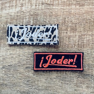 Parche Bordado Termoadhesivo ¡JODER! Patches design - 6,5 x 2,5 cm