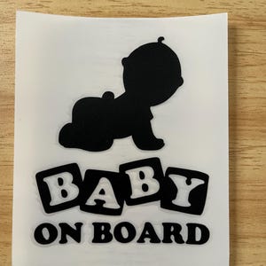 vinyl decal for baby on board, baby on board sticker, baby on board sticker, baby on board car sticker.
