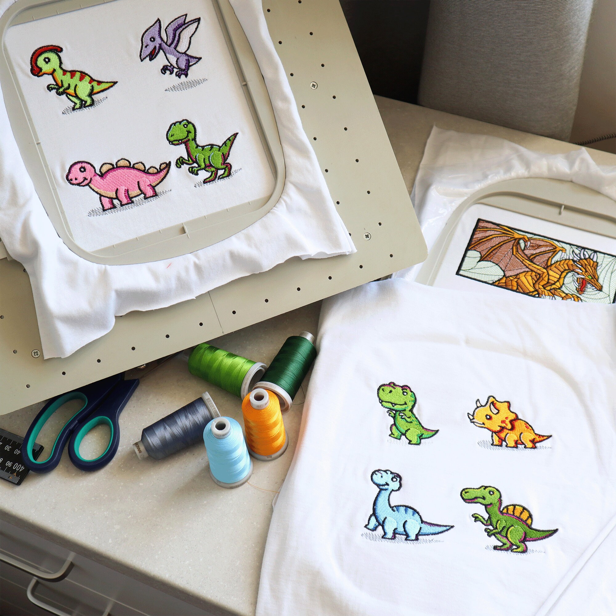 Baby Raptor Dinosaur, Embroidery Art Design, Machine Embroidery File ...