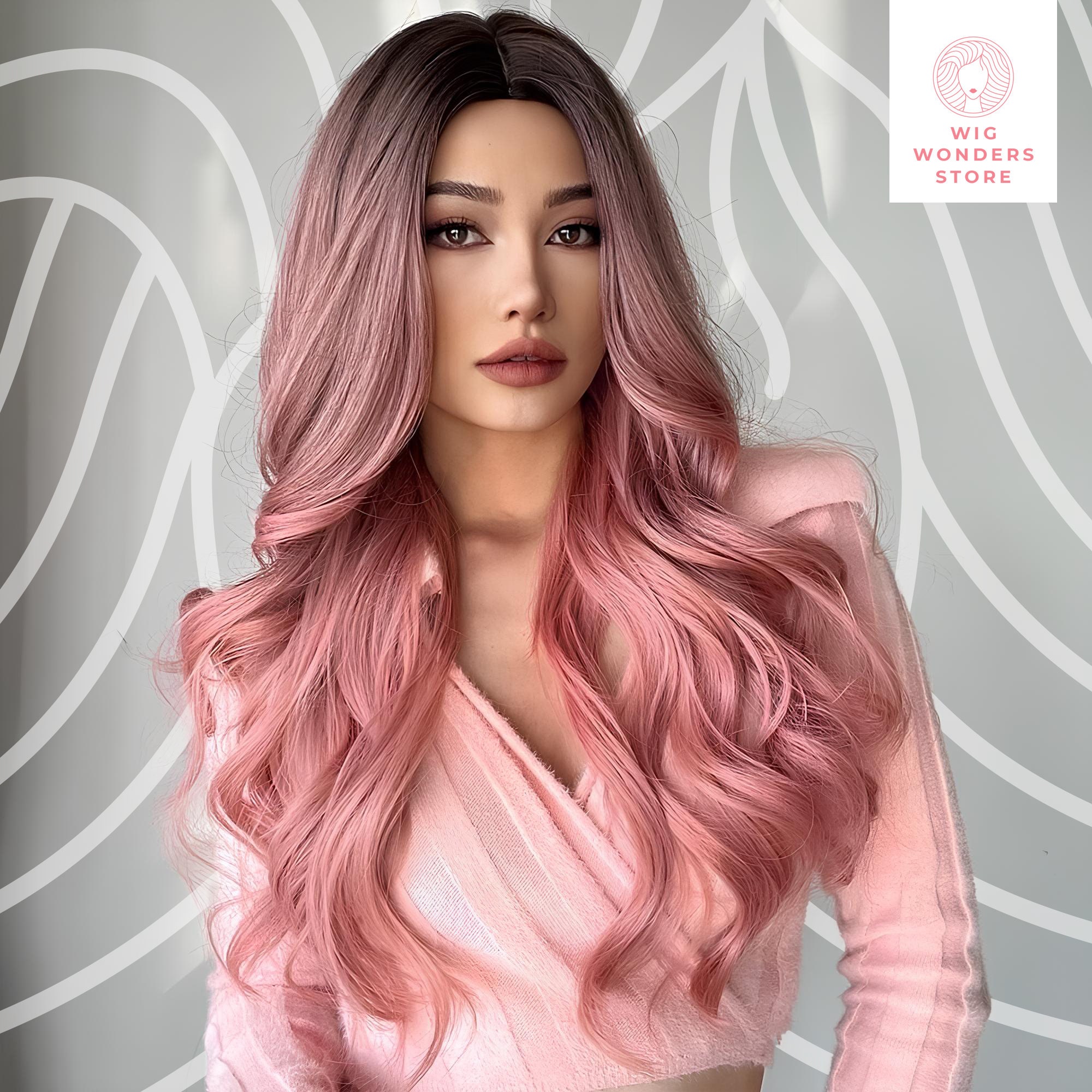 Pink cosplay wig hotsell
