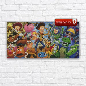 Toy Story Cross Stitch Pattern / Cartoon Cross Stitch Pattern / Toy Story Cross Stitch Chart / Toys Cross Stitch Pattern / Printable PDF
