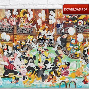 Cartoon Characters Cross Stitch Pattern / Mickey Mouse Cross Stitch Pattern / Large PDF Cross Stitch Chart / Instant Printable PDF Pattern
