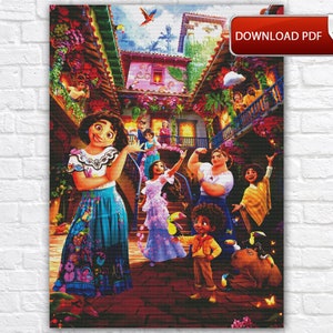 Encanto Cross Stitch Pattern / The Family Madrigal Cross Stitch Pattern / Mirabel PDF Cross Stitch Chart / Casita Instant Download PDF Chart