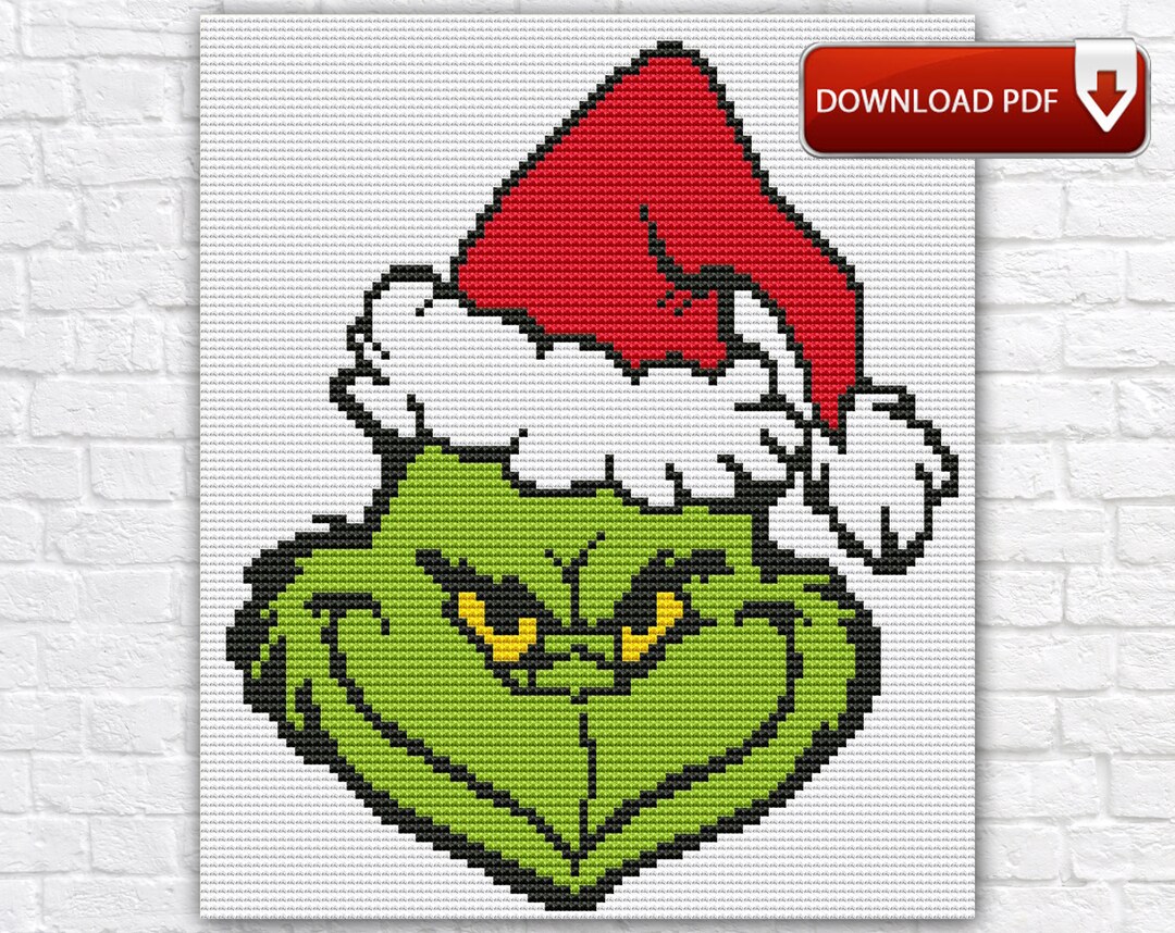 Grinch Cross Stitch Pattern / Christmas Cross Stitch Pattern ...
