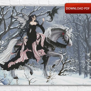 Princess Mulan Cross Stitch Pattern / Cartoon Princess Counted Cross Stitch Pattern / Princess Mulan PDF Cross Stitch Chart / Digital Chart