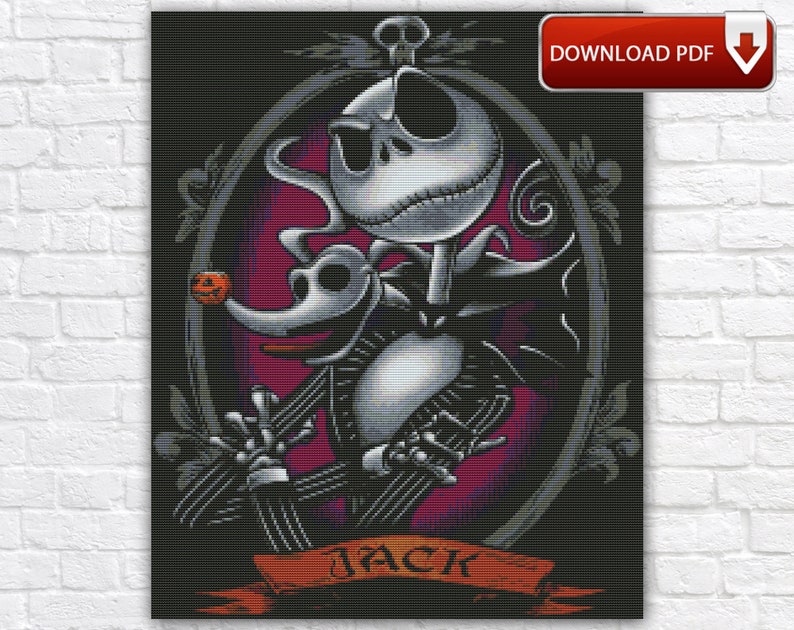 Jack Skellington Cross Stitch Pattern / Nightmare Before Christmas ...