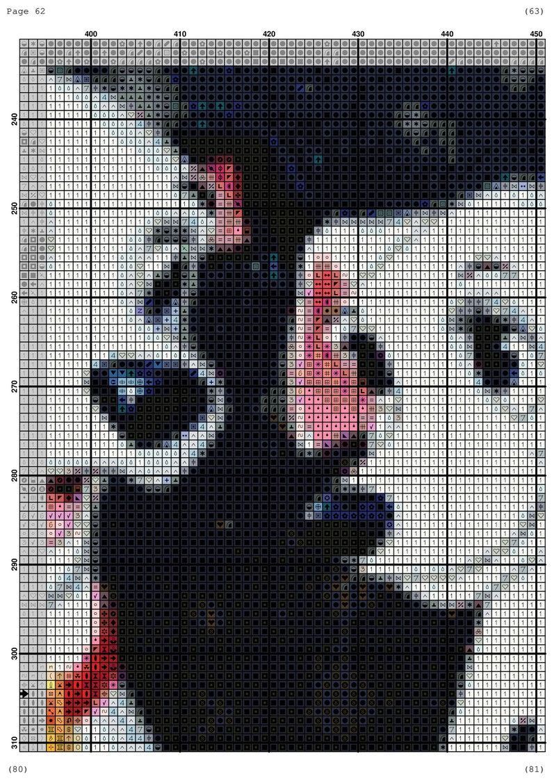 Cartoon Characters Cross Stitch Pattern / Large Cross Stitch PDF Chart / Mickey Mouse Cross Stitch Pattern / Cartoon Printable PDF Chart image 5