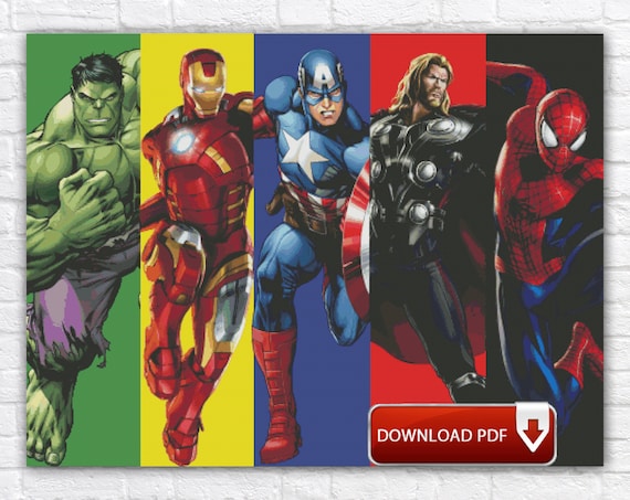 Avengers Cross Stitch Pattern / Marvel Cross Stitch Pattern