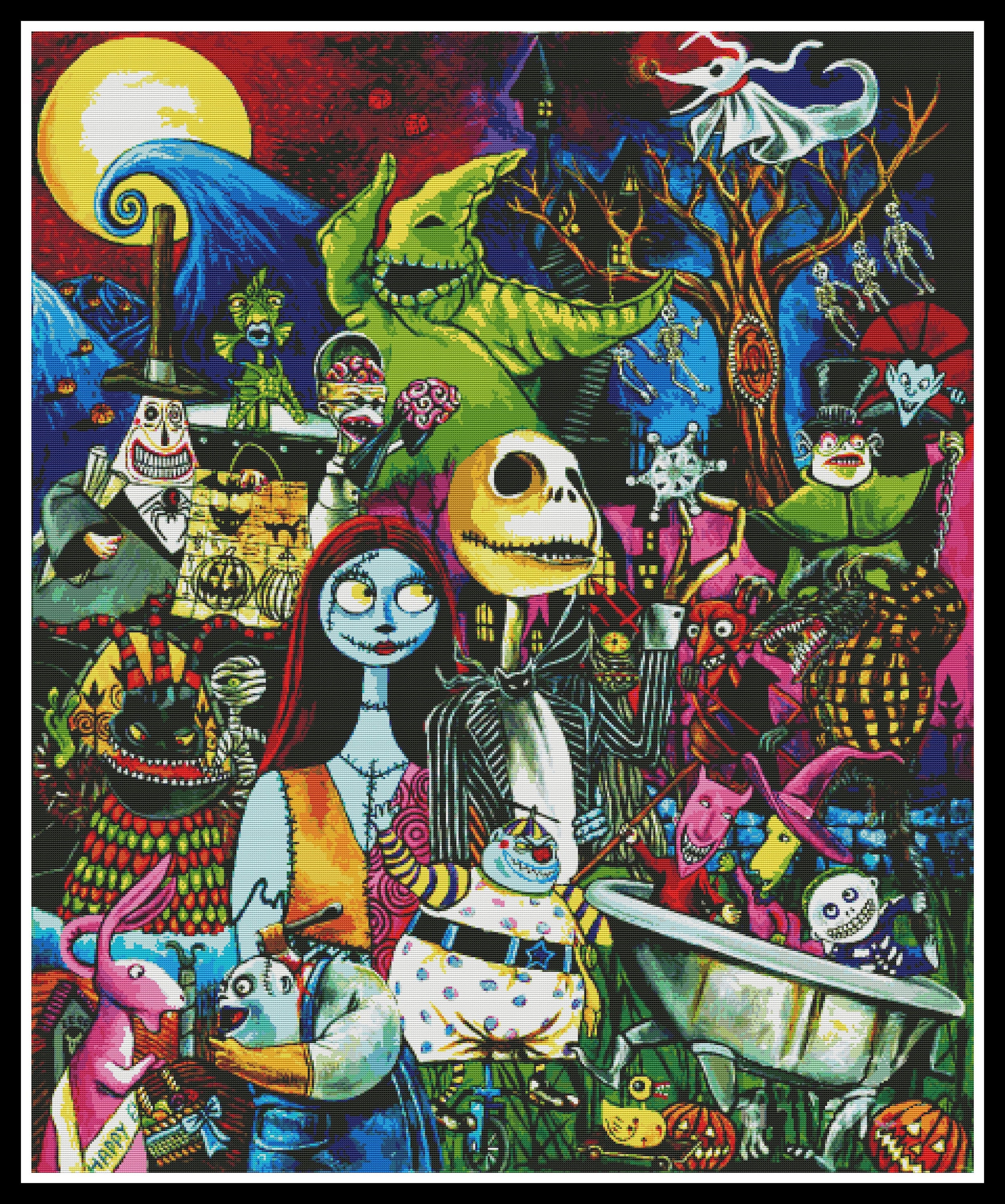 The Nightmare Before Christmas ピンバッチアート Pink A La Mode (PALM) - Nightmare Before Christmas - Lock Shock