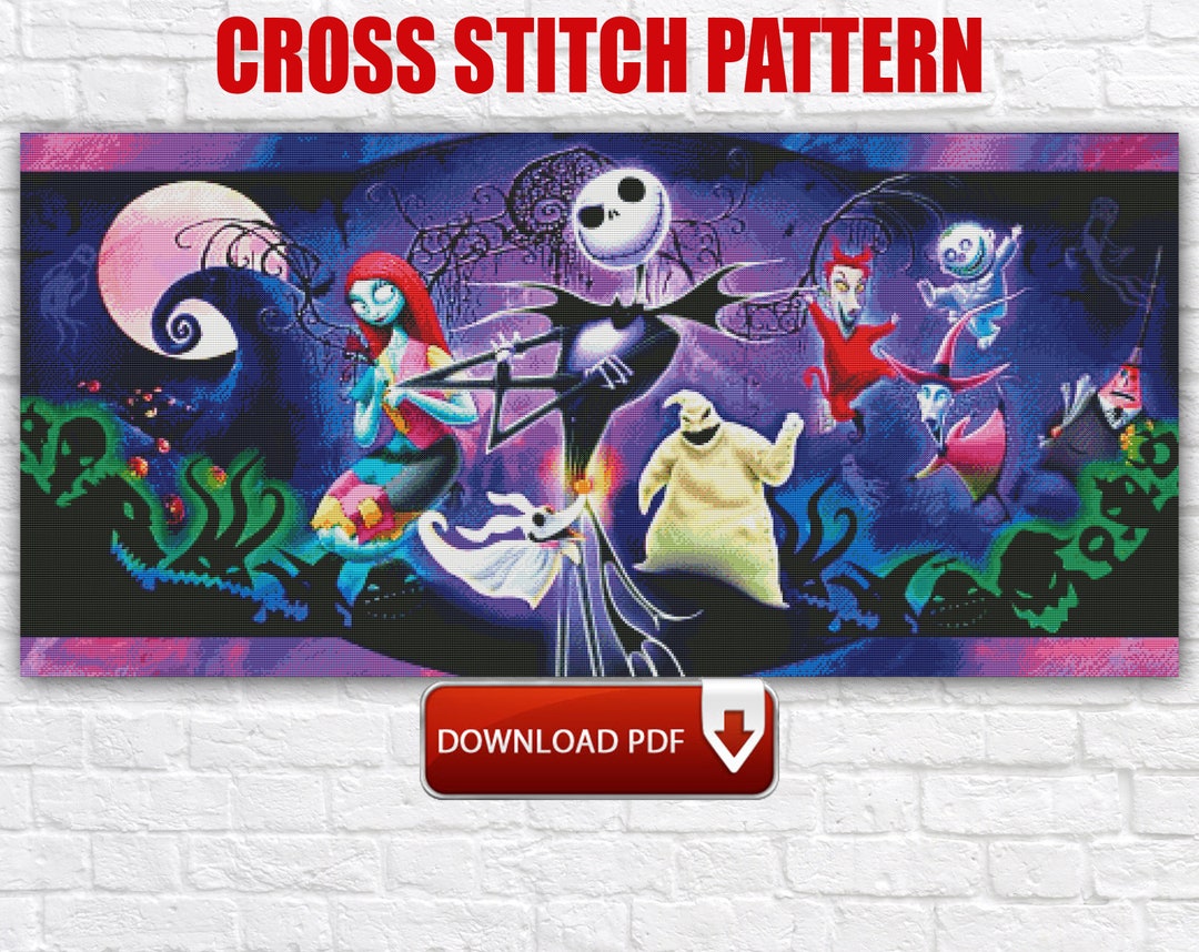 Nightmare Before Christmas Cross Stitch Pattern / Halloween Cross ...
