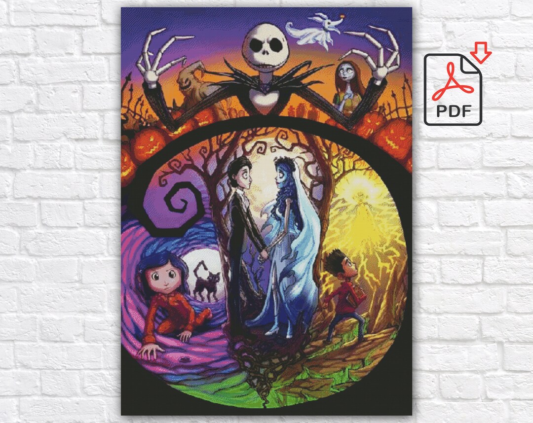Nightmare Before Christmas Cross Stitch Pattern / Halloween Cross ...