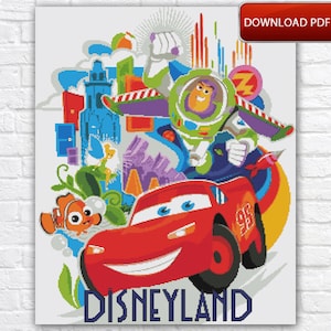 Toy Story Cross Stitch Pattern / Cartoon Cross Stitch Pattern / Toy Story Cross Stitch Chart / Cars Cross Stitch PDF Pattern / Printable PDF