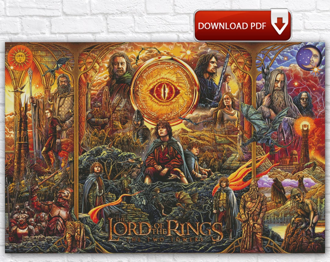 Lord of the Rings Cross Stitch Pattern / Hobbit Cross Stitch Pattern