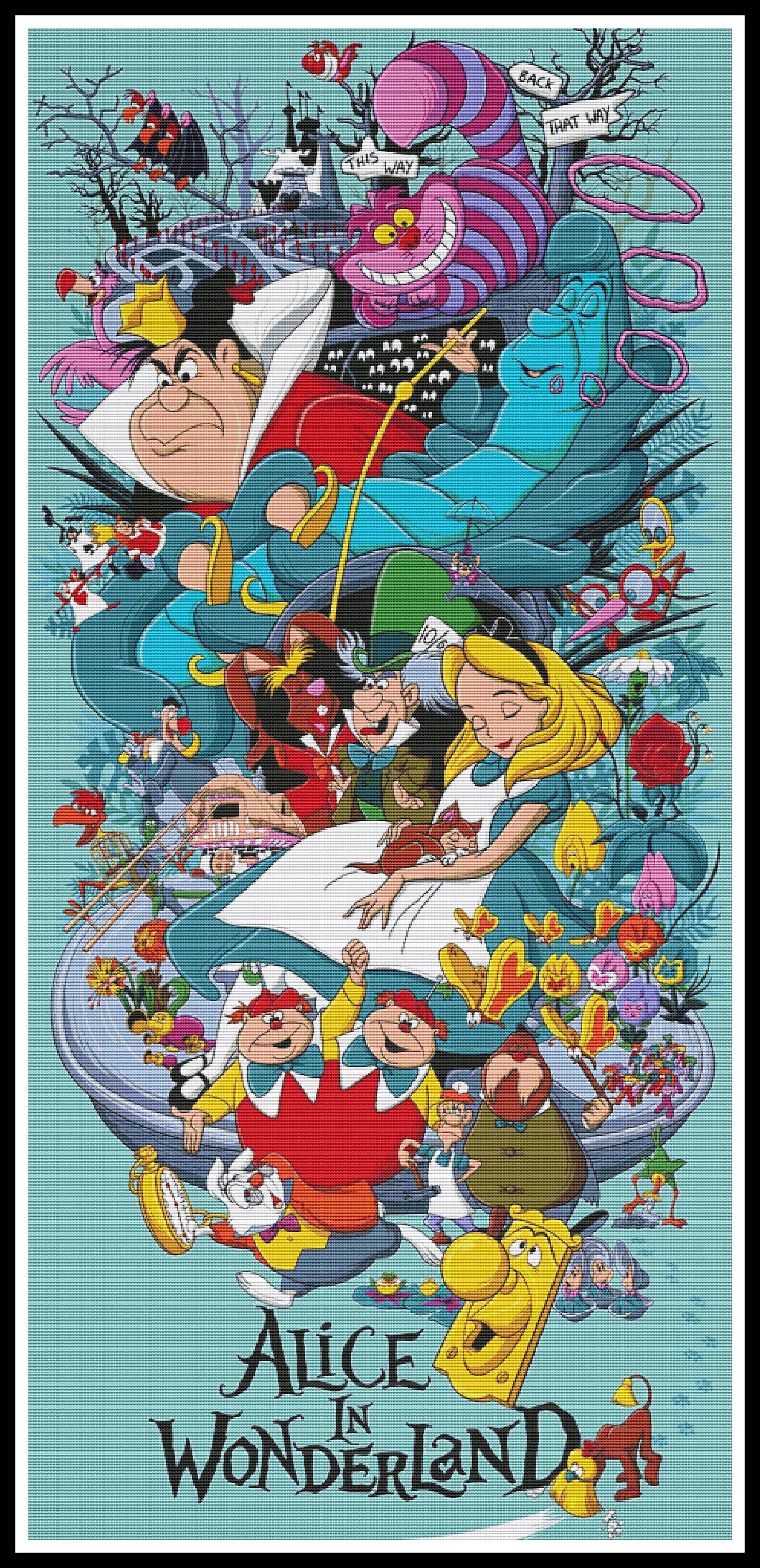 Alice in Wonderland Cross Stitch Pattern / Alice Cross Stitch PDF Chart ...