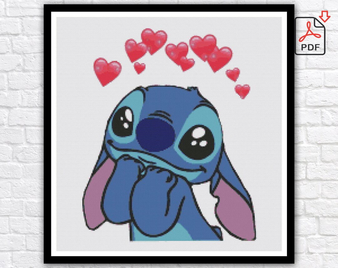 Stitch Cross Stitch Pattern / Cartoon Cross Stitch Pattern / Lilo and Stitch Cross Stitch Chart ...