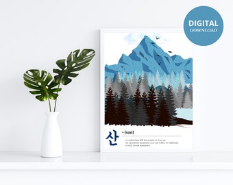 ATEEZ poster | Choi San | Montain | ATINY | wall decor | digital printable