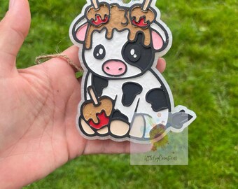 Caramel apple  cow | car freshie | car air freshener | cow | Halloween | western |