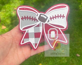 Ohio state buckeyes | football bow car freshie | football | air freshener | Ohio |