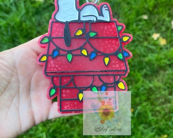 snoopy | car freshie | car air freshener | car scent | car charm | car diffuser | snoopy car freshie | Christmas car freshie | Carlie brown