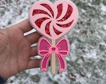 Heart lollipop car freshie | Valentine’s Day car freshie | car air freshener | car charm | car freshie | air freshener | valentines freshie