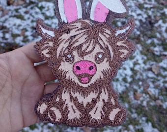 Highland cow | Scented air freshener | car freshie | Bunny highland cow | Car accessories | Air freshener | car charm | Easter |