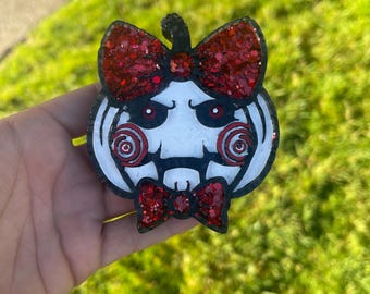 jigsaw pumpkin | Halloween | spooky | pumpkin | car freshie | air freshener | car air freshener | car charm |