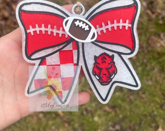 Arkansas razorback | football bow | football gifts | car freshie | car air freshener | car charm | car diffuser |