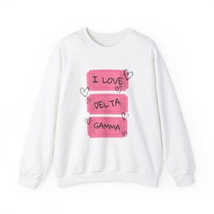 Ich liebe Delta gramm Shirt mit Rundhalsausschnitt für Frauen Mädchen Schwesternschaft