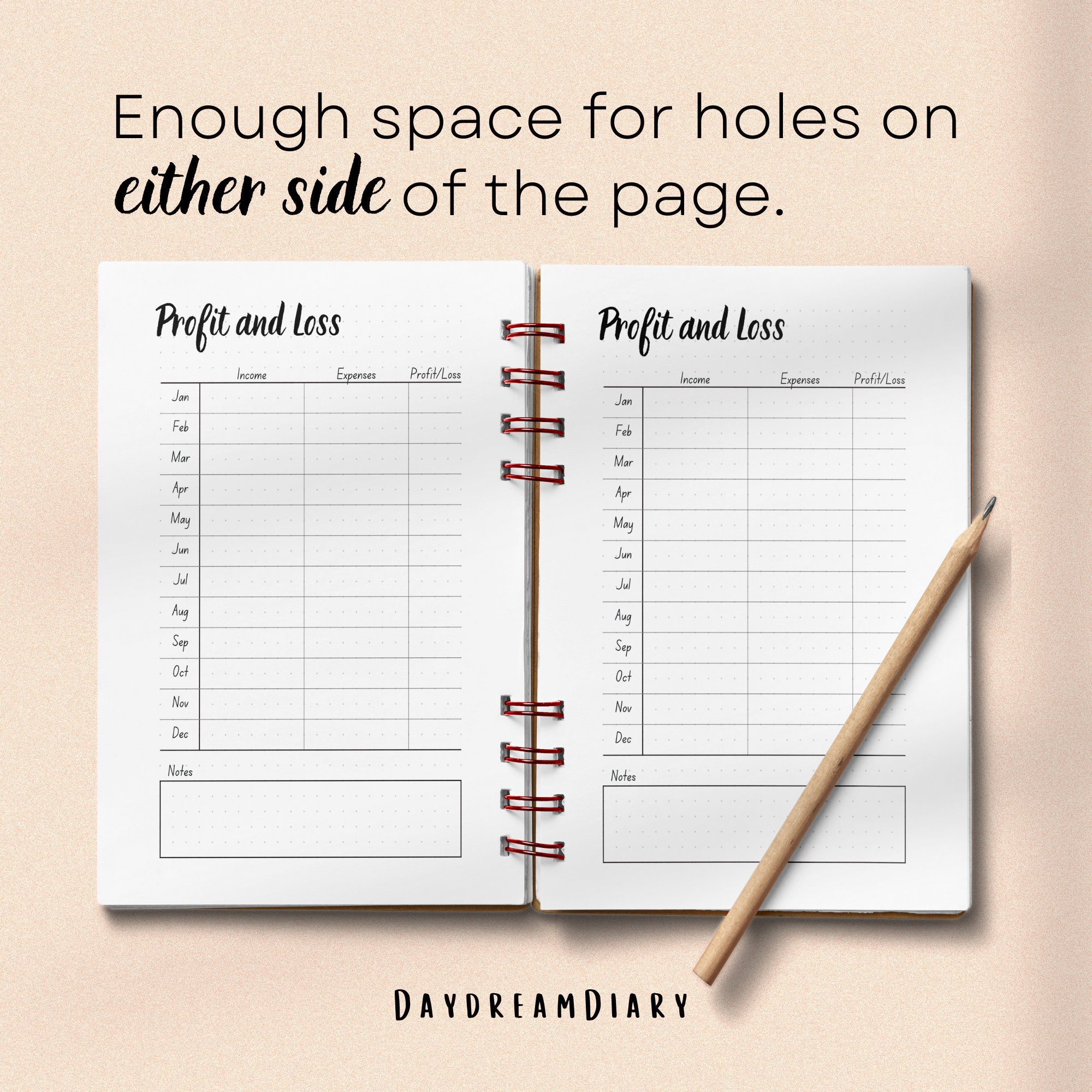 Profit and Loss Tracker Printable A5 PDF, Budget Planner Printable ...