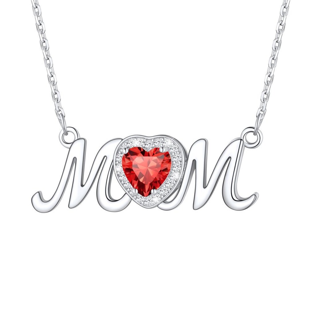 Best Mothers Day Gift 2024 Heart of Mom Sterling Silver Necklace