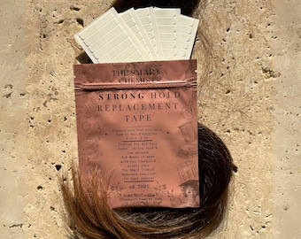 Double Sided Tape for Hair Extensions, Strong Hold Replacement Tape for Tape In Extensions 60 Tabs