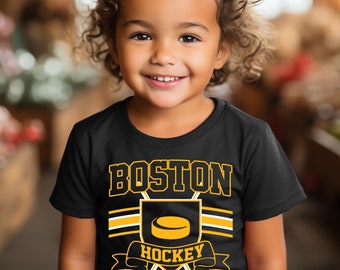 Boston hockey vintage, Boston kid shirt, Bruin custom shirt, kid&#39;s hockey shirt, hockey jersey