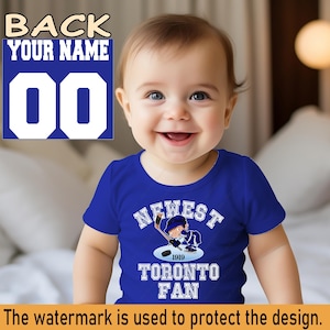 Neuester Fan Toronto Hockey-Bodysuit, Ahornblatt Baby, Geschenk für Baby-Dusche-Party, einteiliger Bodysuit, benutzerdefinierter Name und Nummer