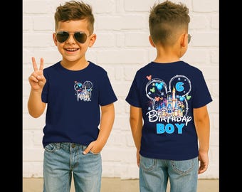 Camisetas a juego para vacaciones familiares en Disney, conjunto personalizado de Disney para niño en su cumpleaños, camisetas personalizadas para el grupo de cumpleaños del castillo.
