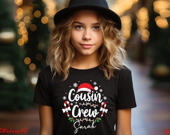 Cousin Crew Weihnachtshemd, Weihnachtspyjama, Cousin Crew Weihnachtsmütze, Comfort Farben Shirt, Cousin Familientreffen Shirt, Cousin Geschenk