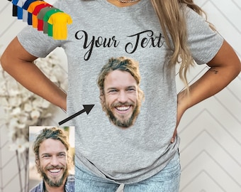 Maglietta con foto personalizzata, Maglietta con foto personalizzata, Magliette per compleanno, Maglietta per squadra di compleanno, Maglietta per festa di addio al nubilato con foto personalizzata