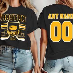 Vintage Boston hockey, bruin custom shirt, Boston kindershirt, kinderhockeyshirt, hockeyjersey