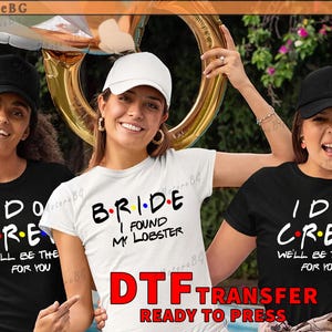 Bachelorette Party in Las Vegas - DTF Bride Shirt Set - Ready to Press Iron On Transfer - Bachelorette Gifts