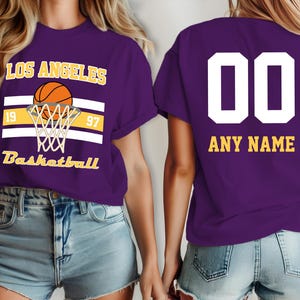 Camiseta de baloncesto de Los Ángeles, camiseta spark personalizada, nombre y número de tu equipo, camiseta personalizada, camiseta de baloncesto para niños, camiseta de baloncesto para mujer