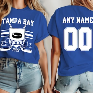 Tampa Bay hockey vintage, Lightnin kid shirt, Tampa Bay custom shirt, kid's hockey shirt, hockey jersey