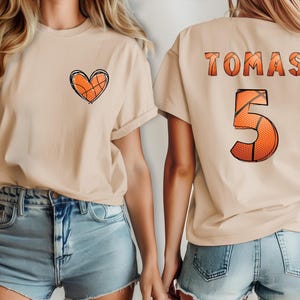 Personalized Basketball Mom Shirt, Basketball Mom Shirt With Kids Name and Number,Custom Basketball Mom Tee,Basketball Mom T-Shirt,Game Day