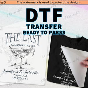Bachelorette Party Shirts - Last sail before the veil  DTF Bride custom Shirt Set - Ready to Press Iron On Transfer - Bachelorette Gifts