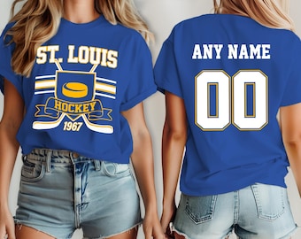 St. Louis hockey vintage, Blue kid shirt, St. Louis custom shirt, kid&#39;s hockey shirt, hockey jersey