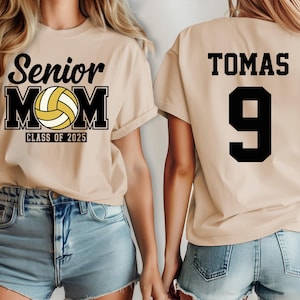 Mom volleyball shirt, custom name and number, senior volleyball shirt, personalized volleyball gift, custom sport fan shirt