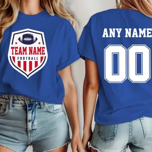 Custom team name and number shirt, Customized football shirt, your team name and number, custom shirt, kid&#39;s football shirt, football jersey