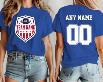 Custom team name and number shirt, Customized football shirt, your team name and number, custom shirt, kid&#39;s football shirt, football jersey
