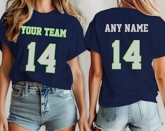 football Seattle jersey, shirt seahawk Custom, your team name and number,  custom shirt, kid's football shirt, man football jersey