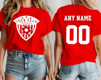 Customized Soccer shirt, Custom team name and number shirt, your team name number, custom shirt, kid Soccer shirt, Soccer jersey