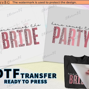 Bachelorette Party Shirts - DTF Bride Shirt Set - Ready to Press Iron On Transfer - Bachelorette Gifts
